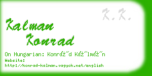 kalman konrad business card